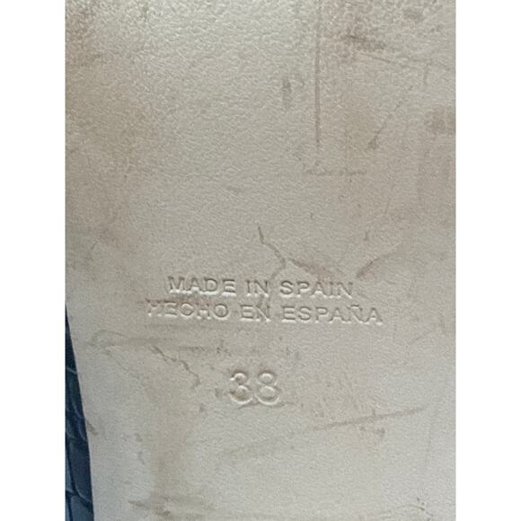 Intentionally Blank Black Faux Croc Women’s Heels Size 38 / US 7.5-8 - Picture 7 of 8